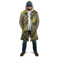 Polynesian Monstera Tiare Floral Cloak Yellow Tropical Plaid LT01 - Polynesian Pride