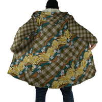 Polynesian Monstera Tiare Floral Cloak Yellow Tropical Plaid LT01 - Polynesian Pride