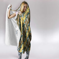 Polynesian Monstera Tiare Floral Hooded Blanket Yellow Tropical Plaid LT01 - Polynesian Pride