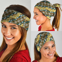 Polynesian Monstera Tiare Floral Neck Gaiter Yellow Tropical Plaid LT01 - Polynesian Pride