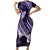 Polynesian Women Day 2024 Family Matching Short Sleeve Bodycon Dress and Hawaiian Shirt Hibiscus Girl Tribal LT01 Mom's Dress Purple - Polynesian Pride