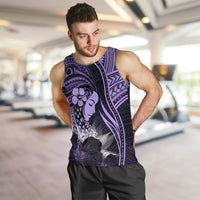 Polynesian Women Day 2024 Men Tank Top Hibiscus Girl Tribal LT01 Purple - Polynesian Pride