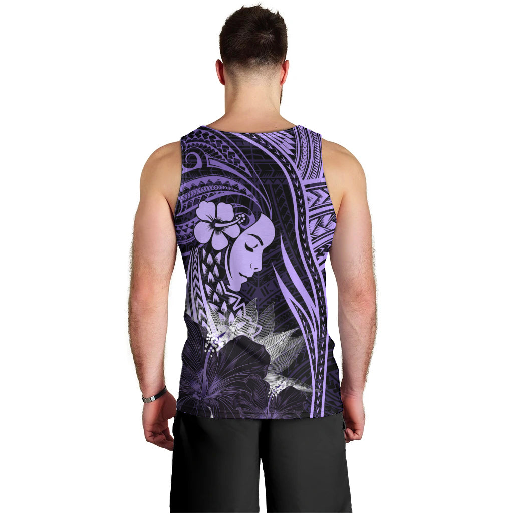 Polynesian Women Day 2024 Men Tank Top Hibiscus Girl Tribal LT01 - Polynesian Pride