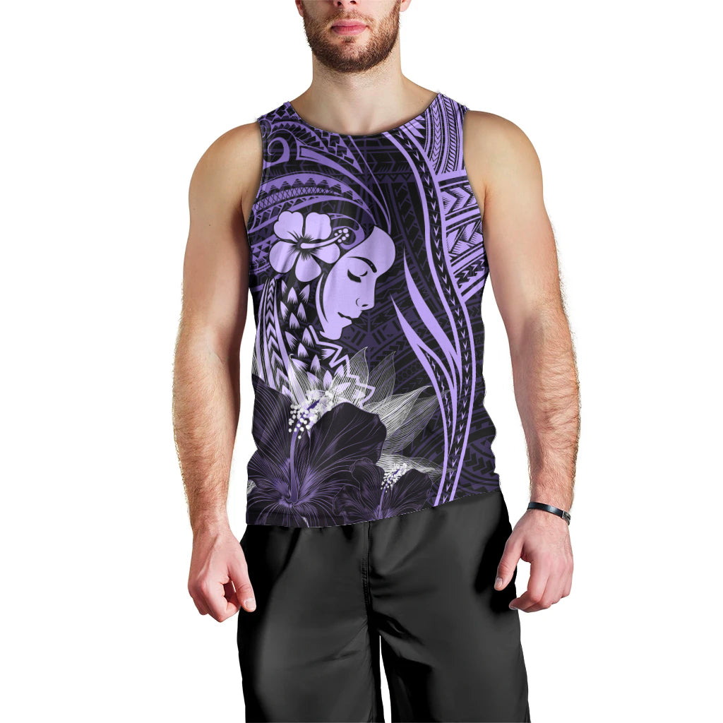 Polynesian Women Day 2024 Men Tank Top Hibiscus Girl Tribal LT01 - Polynesian Pride