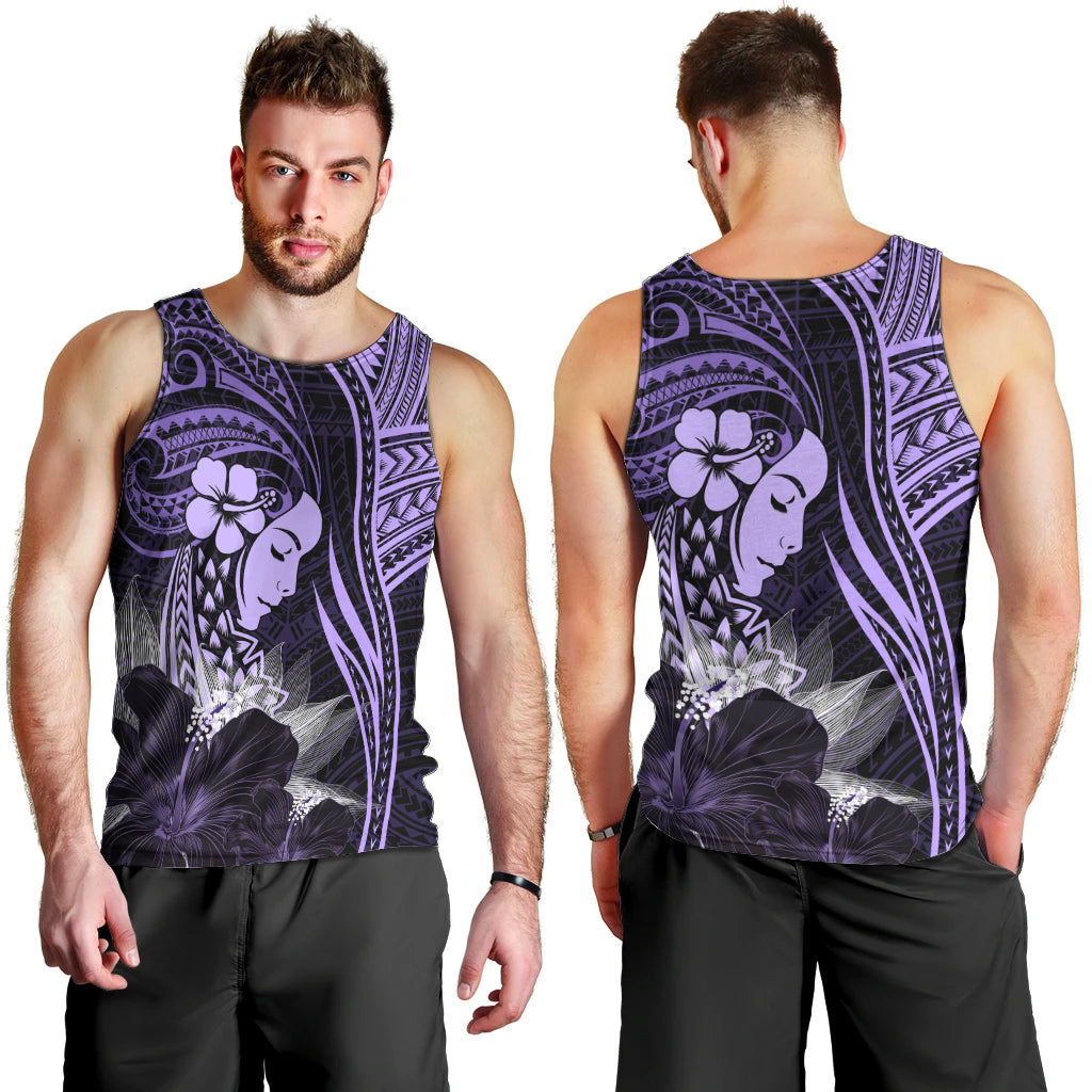 Polynesian Women Day 2024 Men Tank Top Hibiscus Girl Tribal LT01 - Polynesian Pride