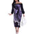 Polynesian Women Day 2024 Off The Shoulder Long Sleeve Dress Hibiscus Girl Tribal LT01 Women Purple - Polynesian Pride