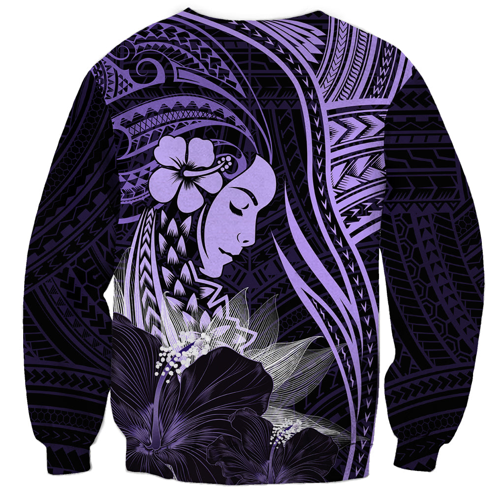 Polynesian Women Day 2024 Sweatshirt Hibiscus Girl Tribal LT01 - Polynesian Pride