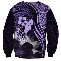 Polynesian Women Day 2024 Sweatshirt Hibiscus Girl Tribal LT01 - Polynesian Pride