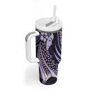 Polynesian Women Day 2024 Tumbler With Handle Hibiscus Girl Tribal LT01 - Polynesian Pride