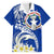 Northern Mariana Islands Commonwealth Day 2024 Family Matching Long Sleeve Bodycon Dress and Hawaiian Shirt Dolphin With Plumeria Flower LT01 Dad's Shirt - Short Sleeve Blue - Polynesian Pride