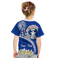 Northern Mariana Islands Commonwealth Day 2024 Kid T Shirt Dolphin With Plumeria Flower LT01 - Polynesian Pride