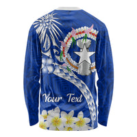 Northern Mariana Islands Commonwealth Day 2024 Long Sleeve Shirt Dolphin With Plumeria Flower LT01 - Polynesian Pride
