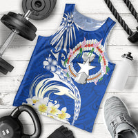 Northern Mariana Islands Commonwealth Day 2024 Men Tank Top Dolphin With Plumeria Flower LT01 - Polynesian Pride