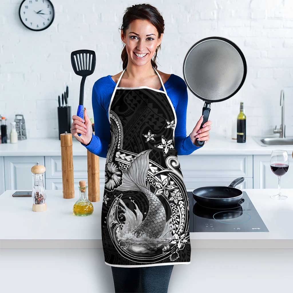 Hawaii Mermaid Monotone Apron Polynesian Pattern Fish Hook LT01 - Polynesian Pride
