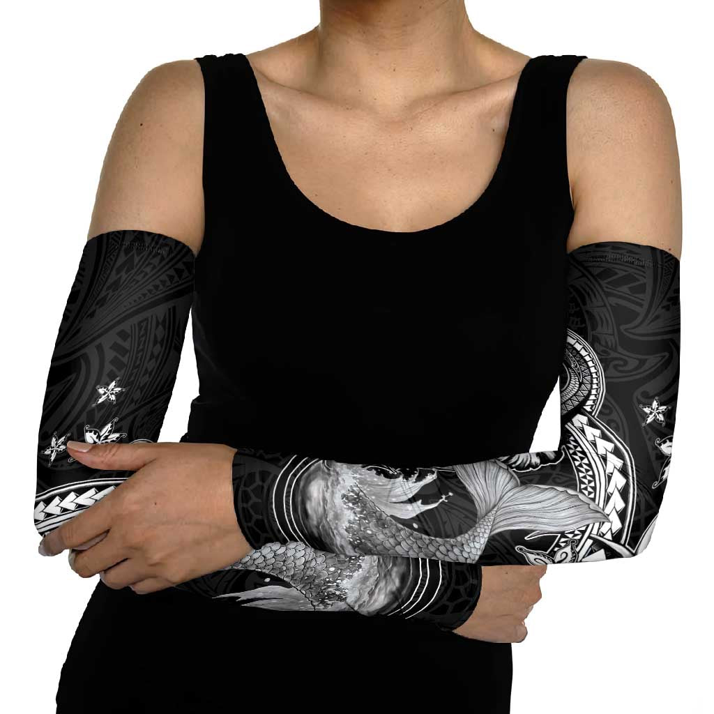 Hawaii Mermaid Monotone Arm Sleeves Polynesian Pattern Fish Hook LT01 - Polynesian Pride