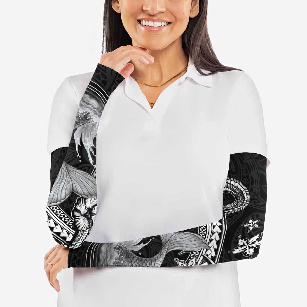 Hawaii Mermaid Monotone Arm Sleeves Polynesian Pattern Fish Hook LT01 - Polynesian Pride