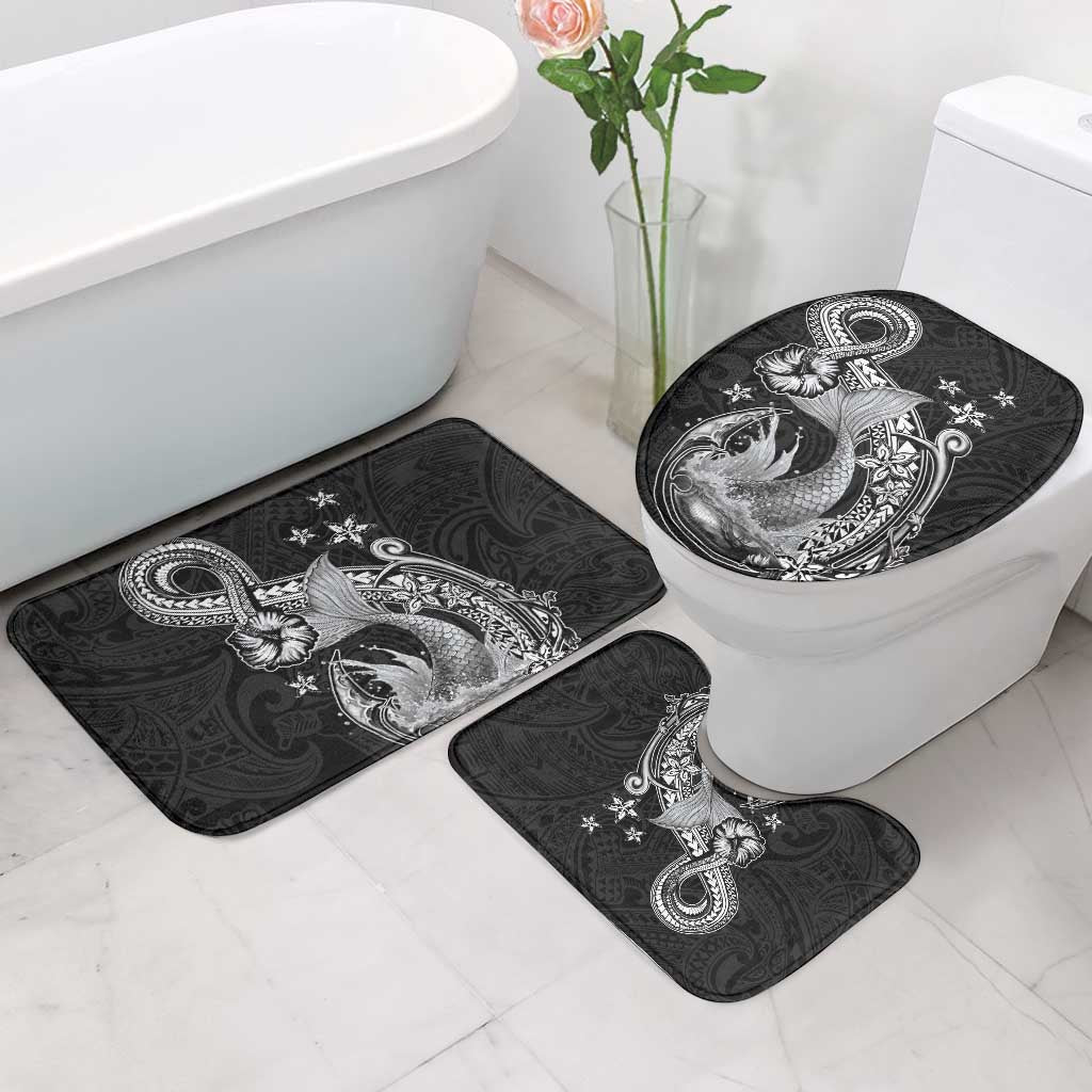 Hawaii Mermaid Monotone Bathroom Set Polynesian Pattern Fish Hook LT01 - Polynesian Pride