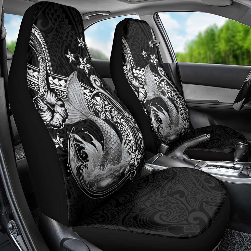 Hawaii Mermaid Monotone Car Seat Cover Polynesian Pattern Fish Hook LT01 - Polynesian Pride