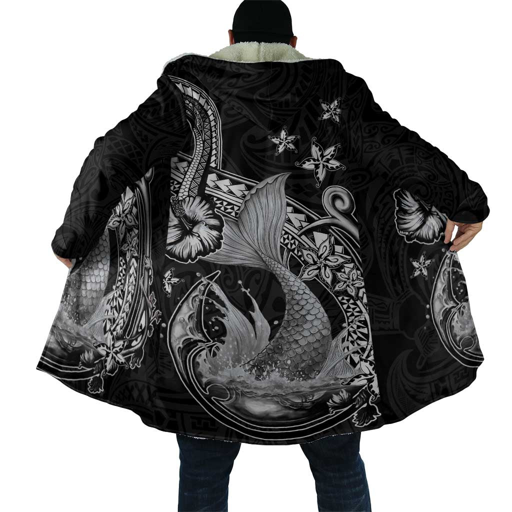 Hawaii Mermaid Monotone Cloak Polynesian Pattern Fish Hook LT01 - Polynesian Pride