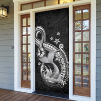 Hawaii Mermaid Monotone Door Cover Polynesian Pattern Fish Hook LT01 - Polynesian Pride