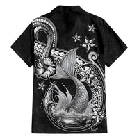 Hawaii Mermaid Monotone Hawaiian Shirt Polynesian Pattern Fish Hook LT01 - Polynesian Pride