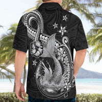 Hawaii Mermaid Monotone Hawaiian Shirt Polynesian Pattern Fish Hook LT01 - Polynesian Pride