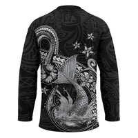 Hawaii Mermaid Monotone Hockey Jersey Polynesian Pattern Fish Hook LT01 - Polynesian Pride