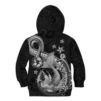 Hawaii Mermaid Monotone Kid Hoodie Polynesian Pattern Fish Hook LT01 - Polynesian Pride