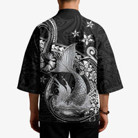Hawaii Mermaid Monotone Kimono Polynesian Pattern Fish Hook LT01 - Polynesian Pride