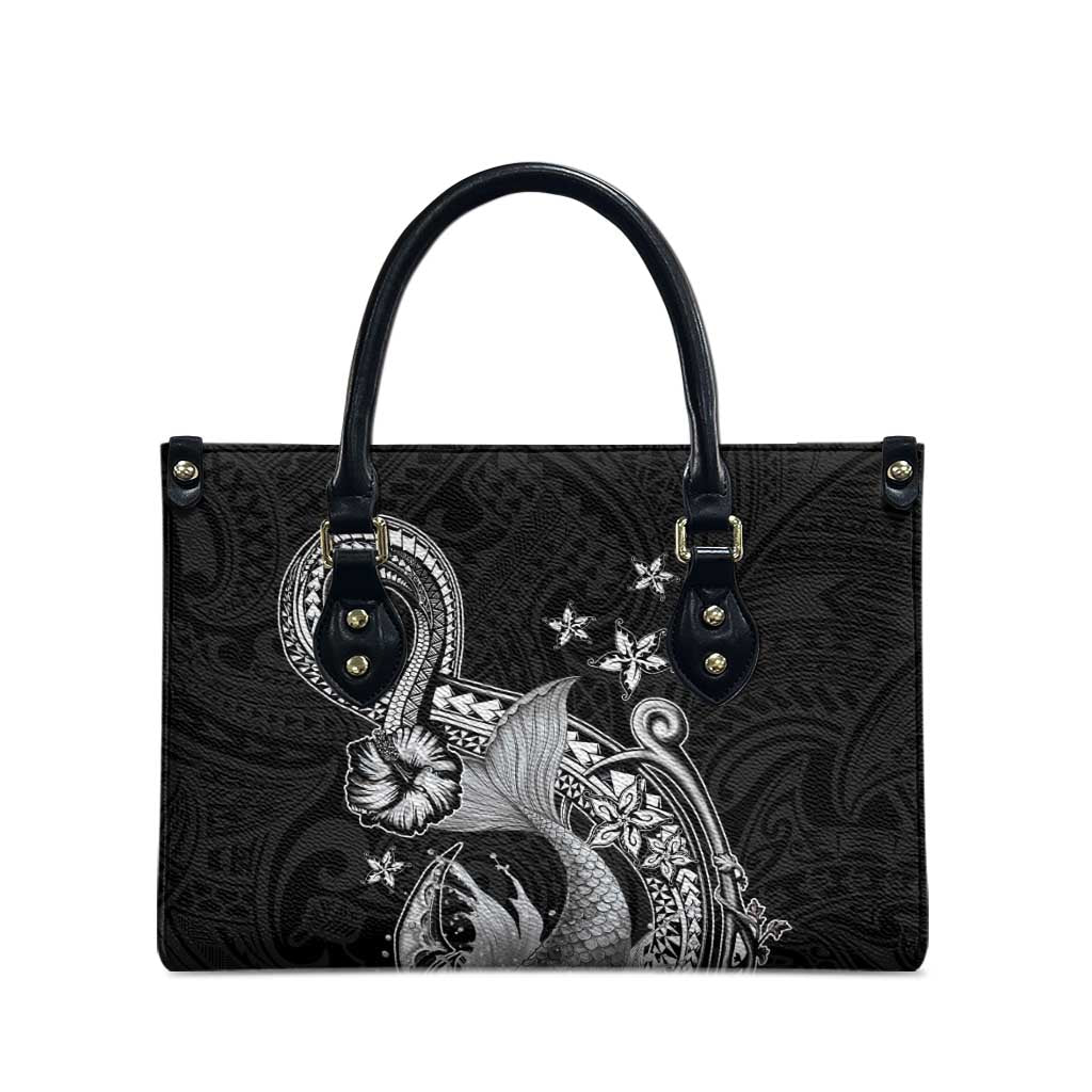 Hawaii Mermaid Monotone Leather Bag Polynesian Pattern Fish Hook LT01 - Polynesian Pride
