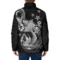Hawaii Mermaid Monotone Padded Jacket Polynesian Pattern Fish Hook LT01 - Polynesian Pride