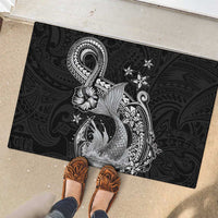 Hawaii Mermaid Monotone Rubber Doormat Polynesian Pattern Fish Hook LT01 - Polynesian Pride