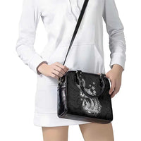 Hawaii Mermaid Monotone Shoulder Handbag Polynesian Pattern Fish Hook