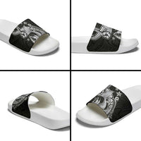 Hawaii Mermaid Monotone Slide Sandals Polynesian Pattern Fish Hook LT01 - Polynesian Pride