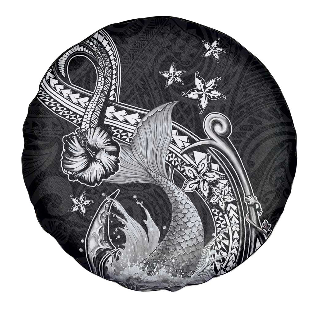 Hawaii Mermaid Monotone Spare Tire Cover Polynesian Pattern Fish Hook LT01 - Polynesian Pride