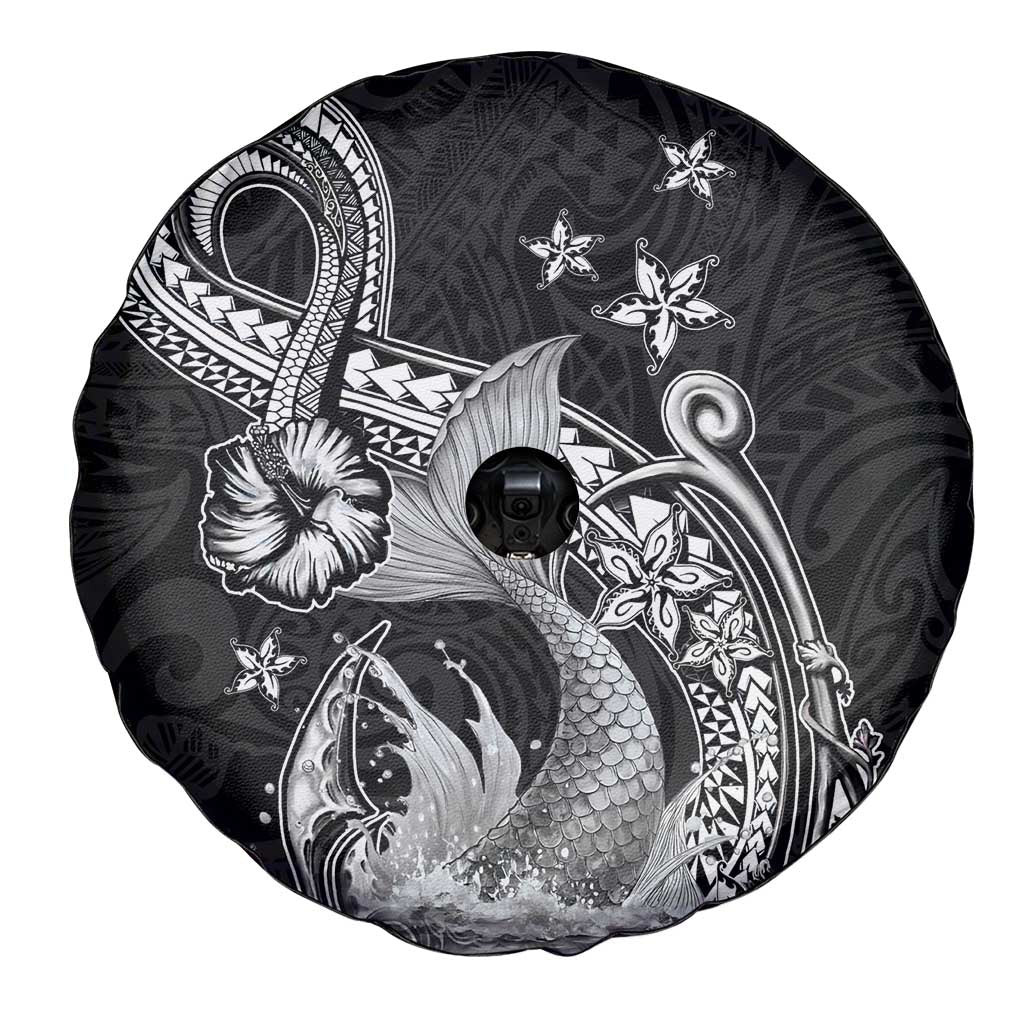 Hawaii Mermaid Monotone Spare Tire Cover Polynesian Pattern Fish Hook LT01 - Polynesian Pride