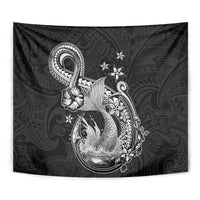 Hawaii Mermaid Monotone Tapestry Polynesian Pattern Fish Hook LT01 - Polynesian Pride