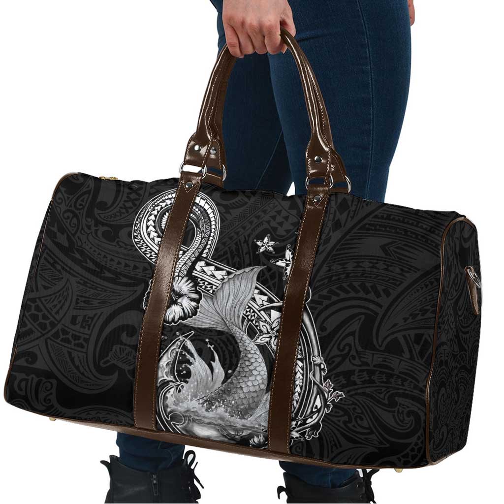 Hawaii Mermaid Monotone Travel Bag Polynesian Pattern Fish Hook LT01 - Polynesian Pride