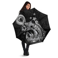 Hawaii Mermaid Monotone Umbrella Polynesian Pattern Fish Hook LT01 - Polynesian Pride