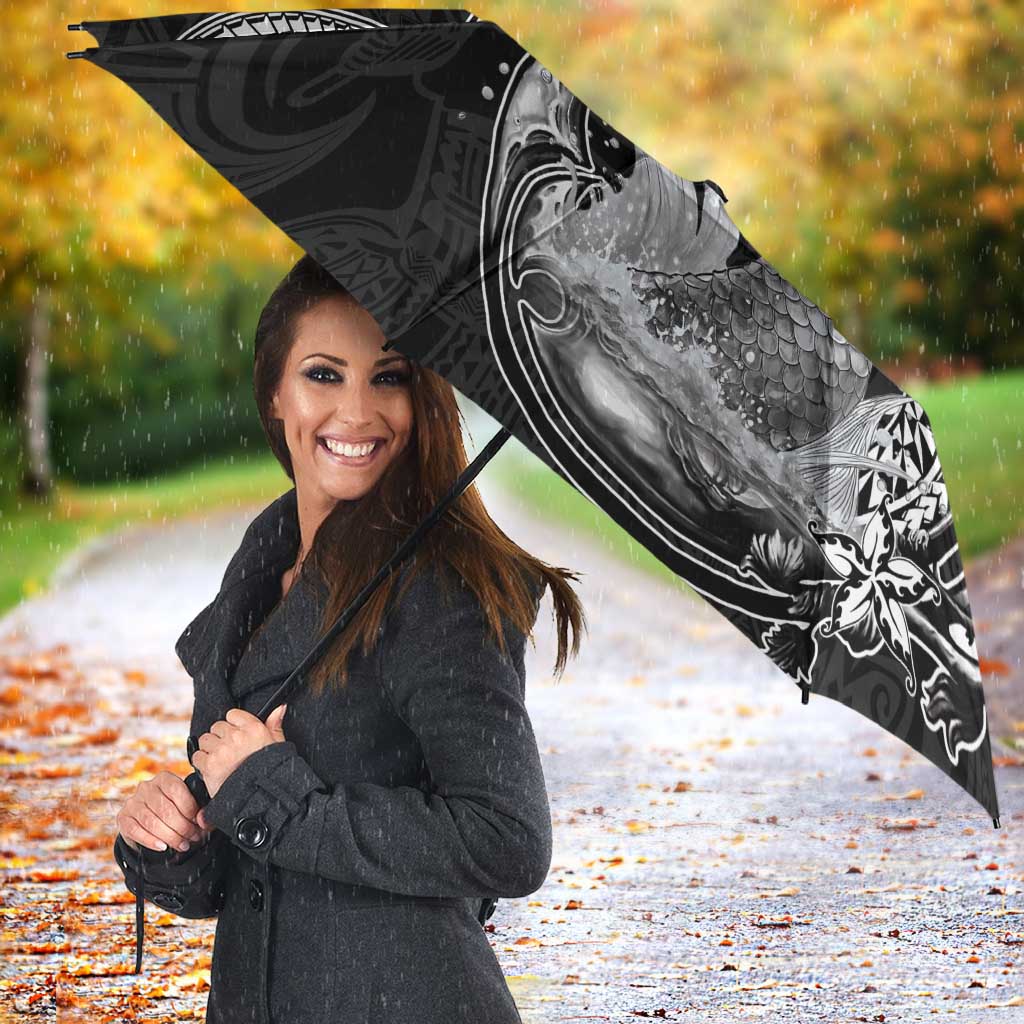 Hawaii Mermaid Monotone Umbrella Polynesian Pattern Fish Hook LT01 - Polynesian Pride