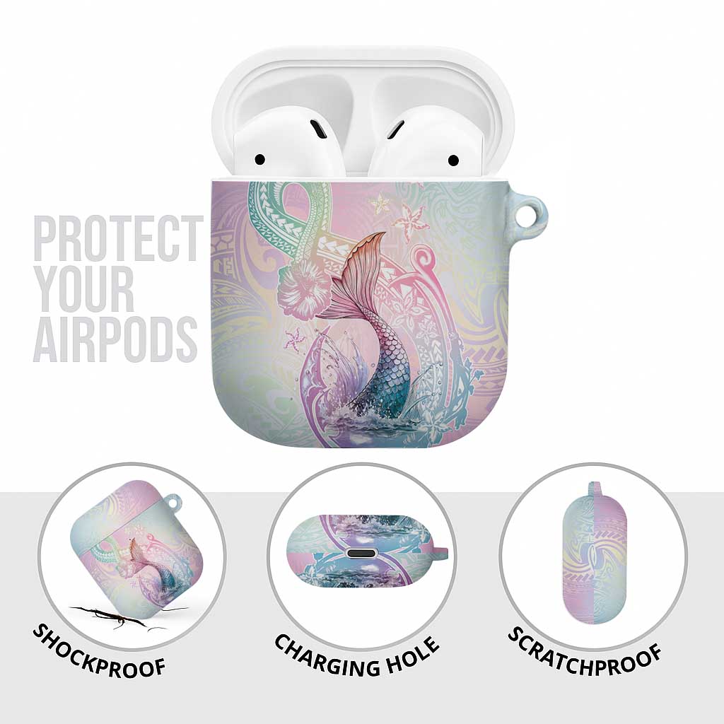 Hawaii Mermaid Sweet Pastel AirPods Case Polynesian Pattern Fish Hook LT01 - Polynesian Pride