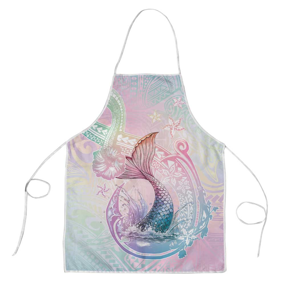 Hawaii Mermaid Sweet Pastel Apron Polynesian Pattern Fish Hook