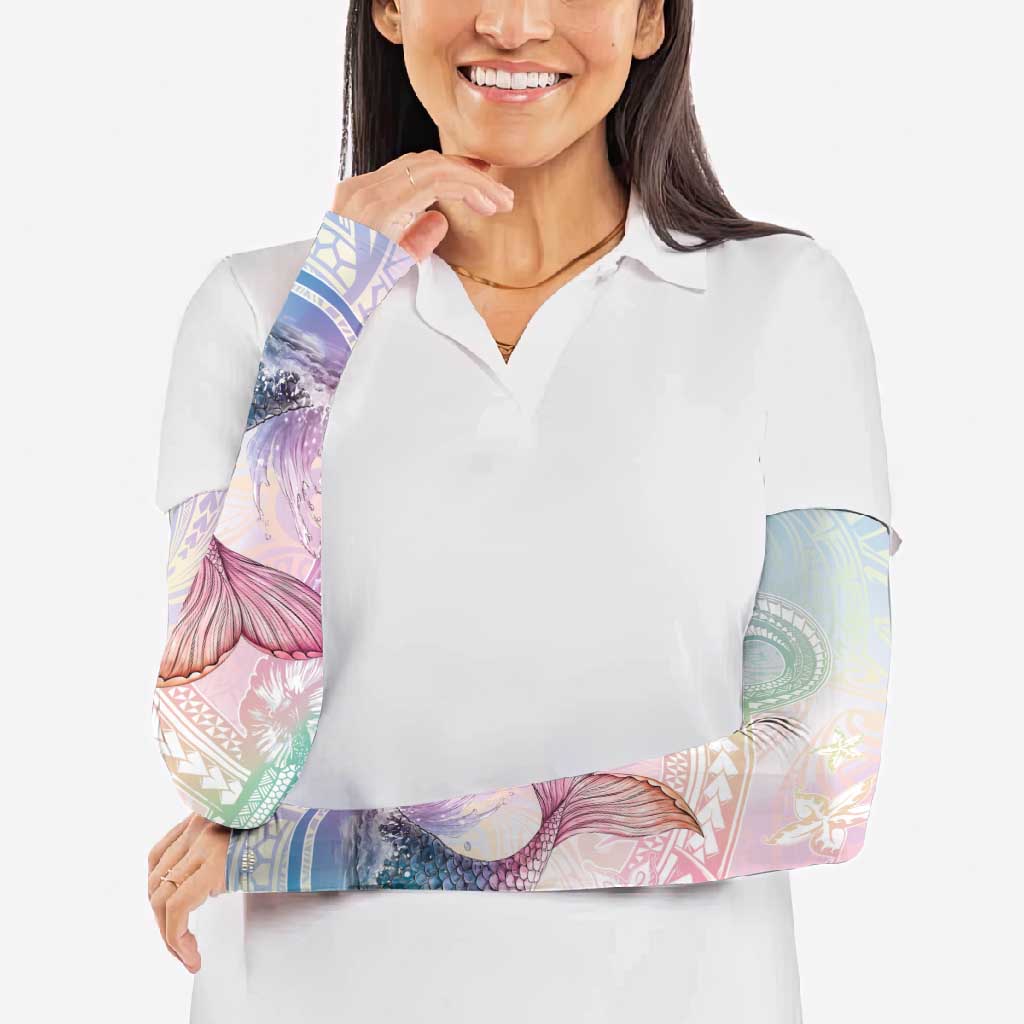Hawaii Mermaid Sweet Pastel Arm Sleeves Polynesian Pattern Fish Hook LT01 - Polynesian Pride