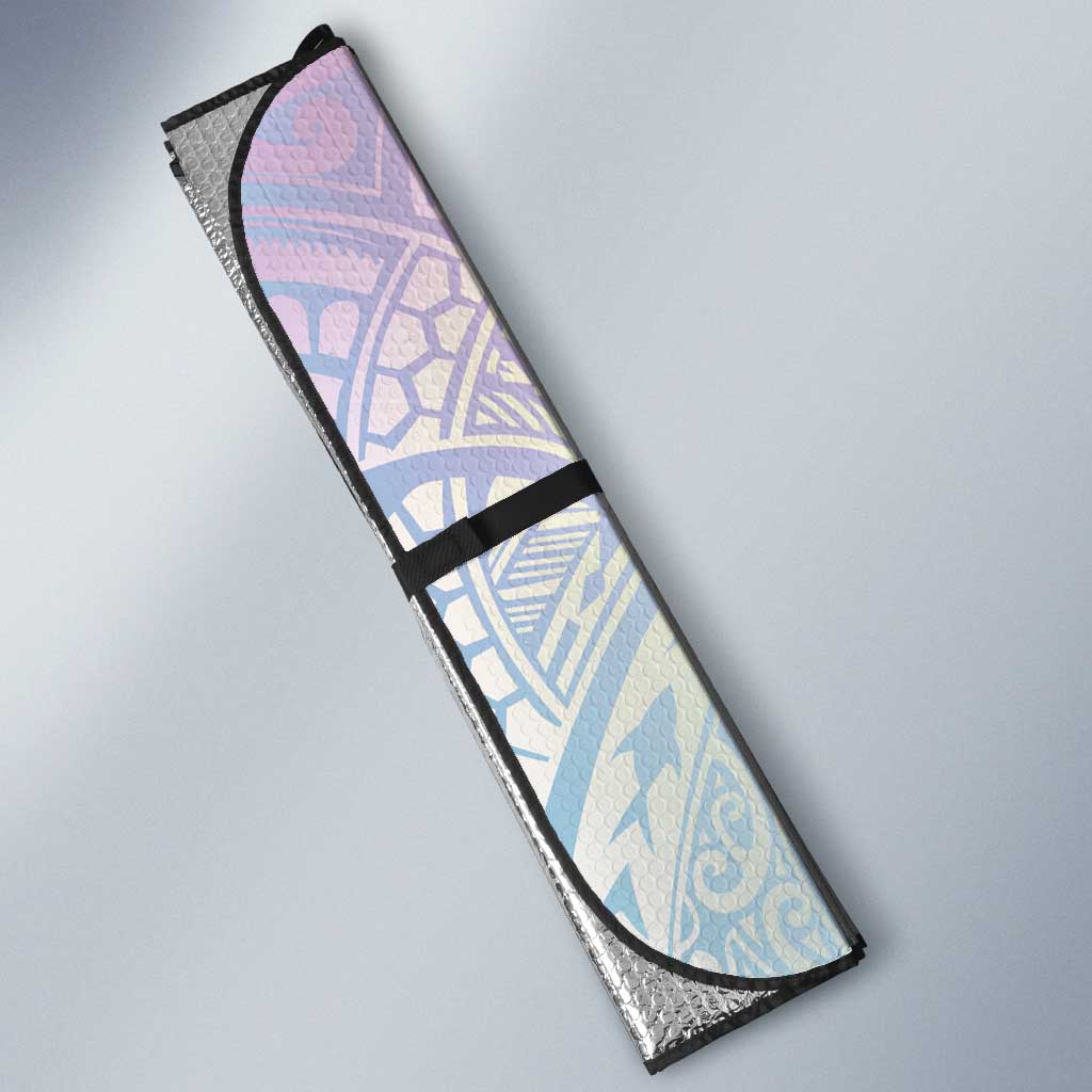 Hawaii Mermaid Sweet Pastel Auto Sun Shade Polynesian Pattern Fish Hook LT01 - Polynesian Pride