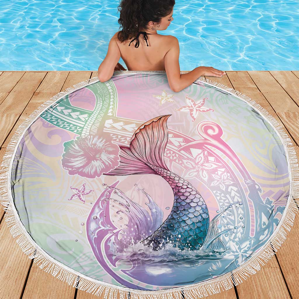 Hawaii Mermaid Sweet Pastel Beach Blanket Polynesian Pattern Fish Hook LT01 - Polynesian Pride