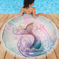 Hawaii Mermaid Sweet Pastel Beach Blanket Polynesian Pattern Fish Hook LT01 - Polynesian Pride