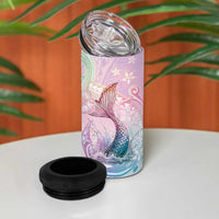Hawaii Mermaid Sweet Pastel 4 in 1 Can Cooler Tumbler Polynesian Pattern Fish Hook LT01 - Polynesian Pride