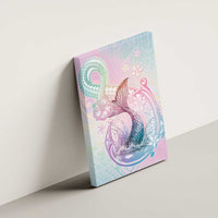 Hawaii Mermaid Sweet Pastel Canvas Wall Art Polynesian Pattern Fish Hook LT01 - Polynesian Pride