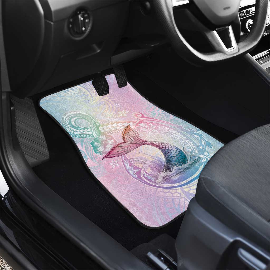 Hawaii Mermaid Sweet Pastel Car Mats Polynesian Pattern Fish Hook LT01 - Polynesian Pride
