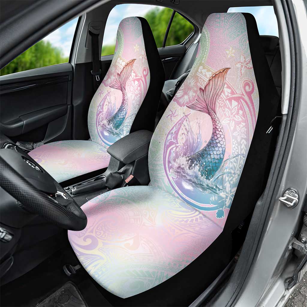 Hawaii Mermaid Sweet Pastel Car Seat Cover Polynesian Pattern Fish Hook LT01 - Polynesian Pride